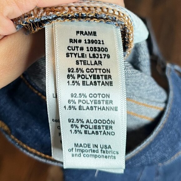 Frame Le Skinny de Jeanne in Stellar Distressed Wash Jeans - Picture 7 of 7
